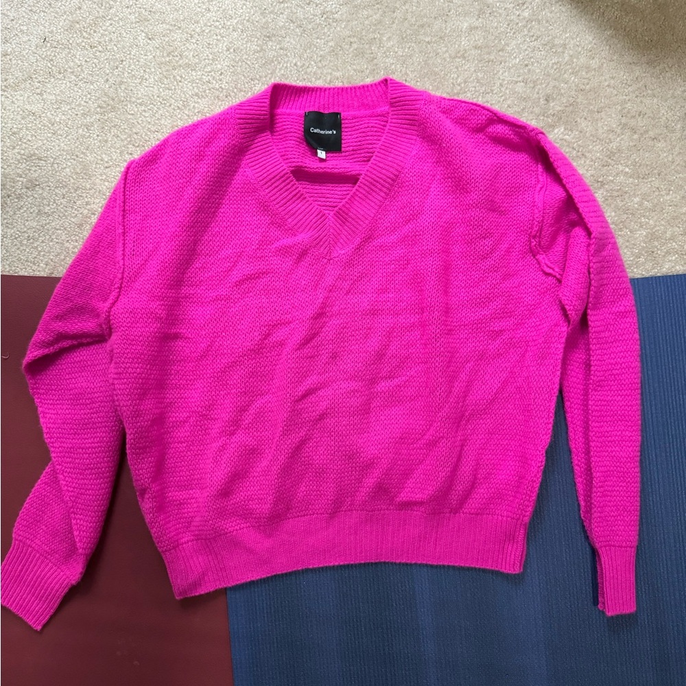Catherine’s 100% Cashmere Hot Pink Sweater Size 1 Small S